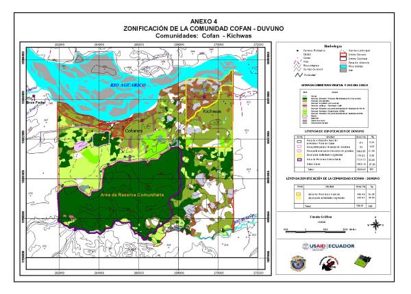 Mapa de zonificación de Duvuno